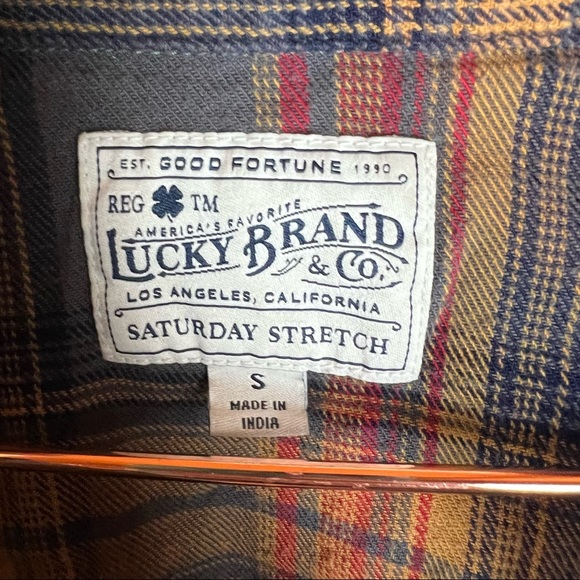 Lucky Brand Saturday Stretch Snap Button Top Mens Size Small - Picture 3 of 4